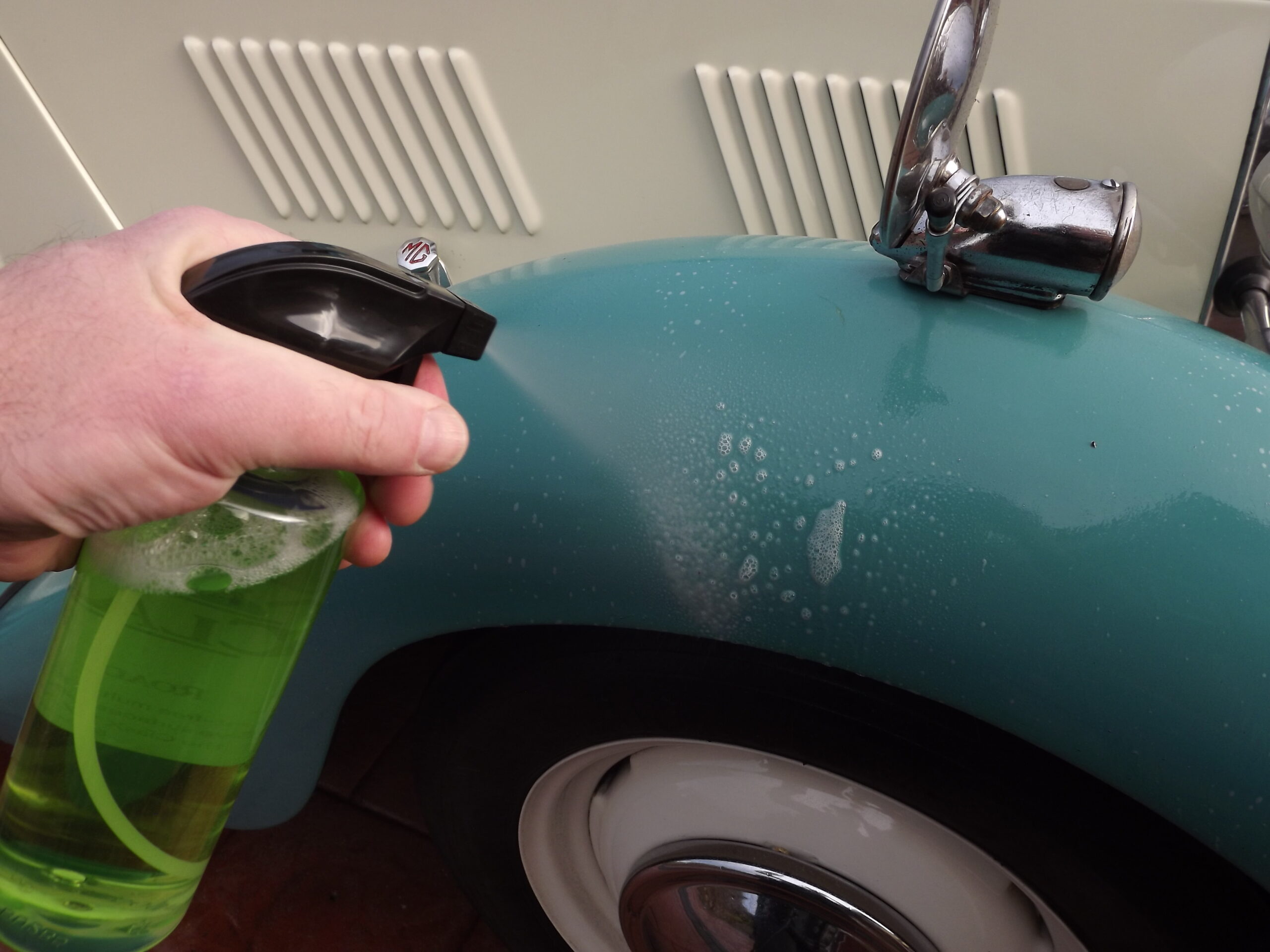 Spraying ClasX Road Rinse